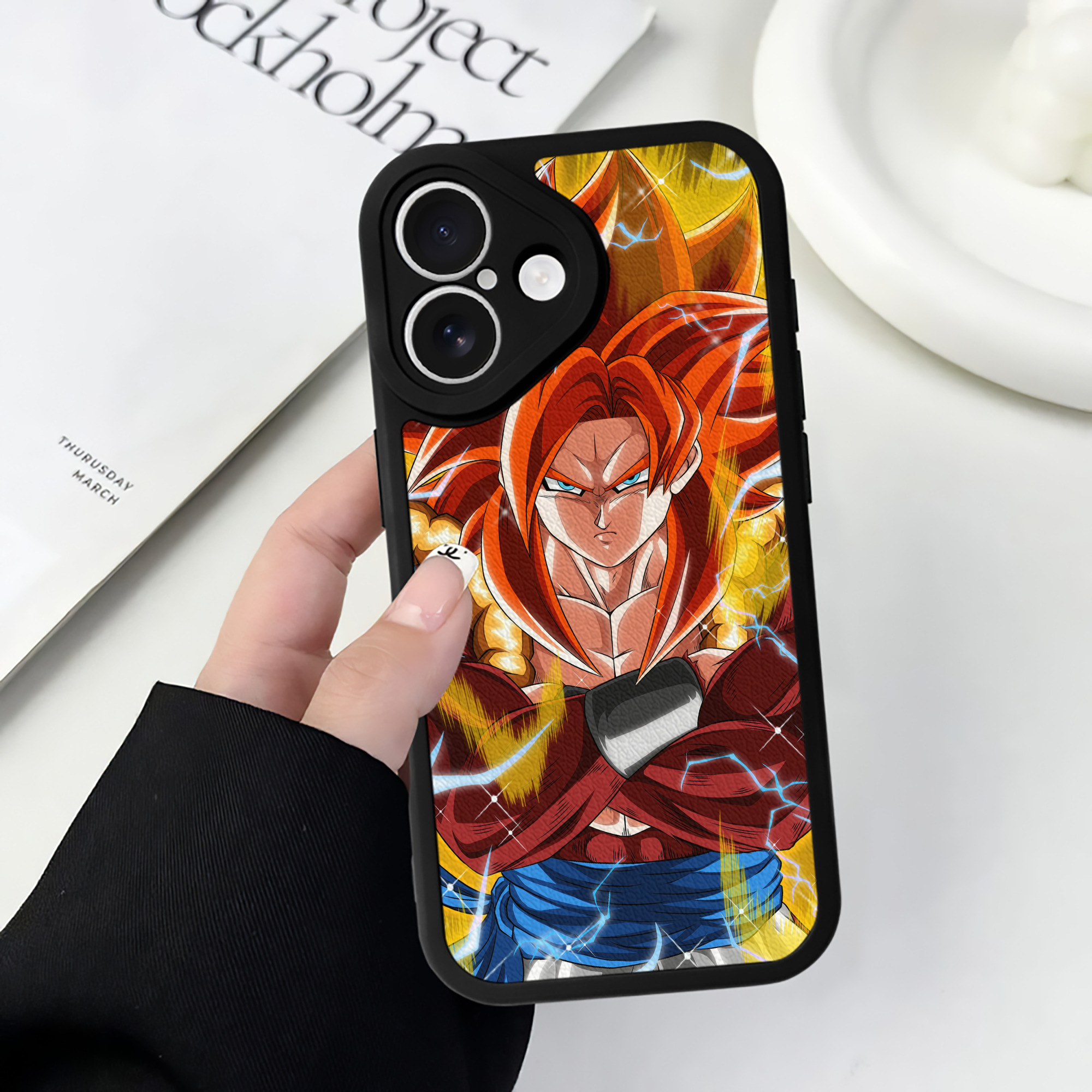 （画像用） ドラゴンボール DRAGON BALL 【iPhone 16シリーズ対応】シリコンスマホケース（レザー調） 材質：シリコン